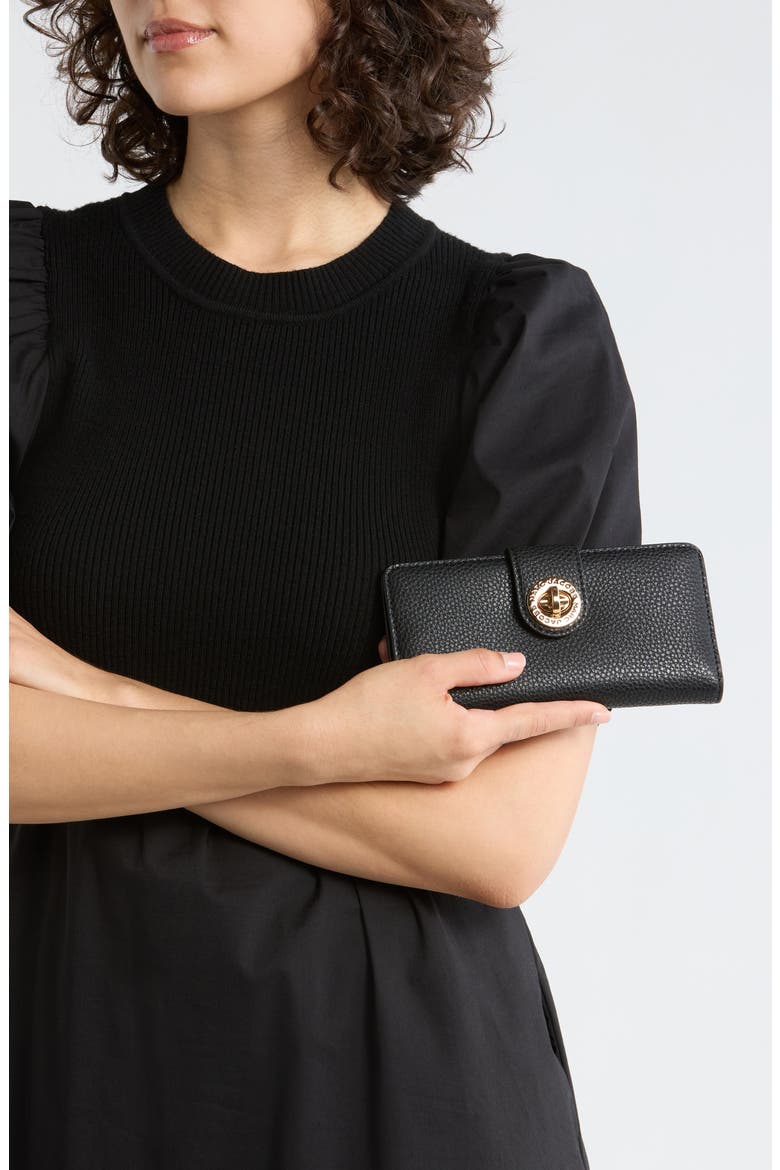 Slim Leather Wallet, Alternate, color, BLACK