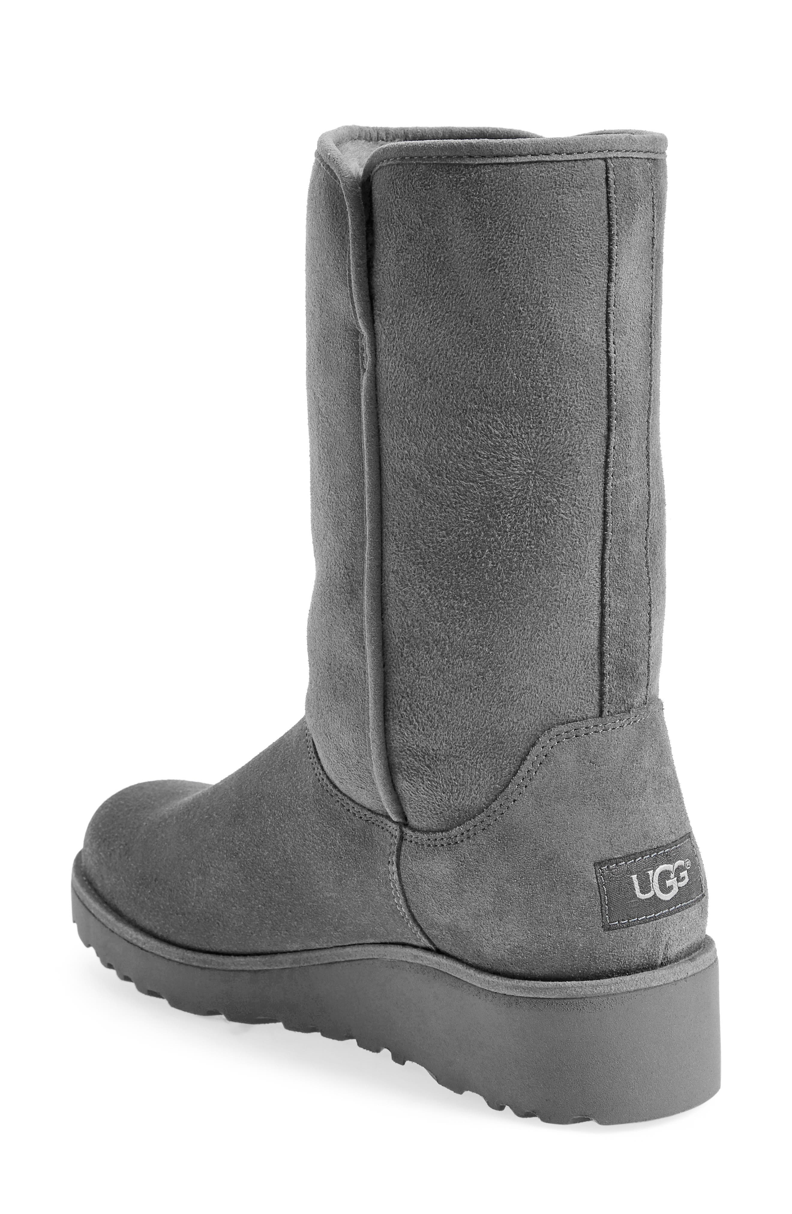 Amie - Classic Slim™ Water Resistant Short Boot, Alternate, color, GREY SUEDE
