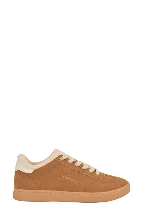 Tommy Hilfiger Rheign Faux Fur Lined Low Top Sneaker In Brown