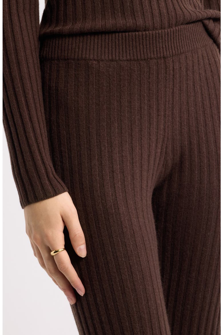 Cashmere Flare Leg Pants, Alternate, color, BROWN CHICORY