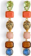 Kurt Geiger London Mixed Crystal & Semiprecious Stone Linear Drop Earrings