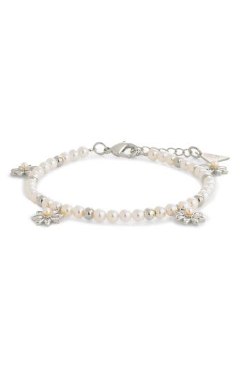 Sterling Forever Esti Cubic Zirconia & Cultured Pearl Bracelet