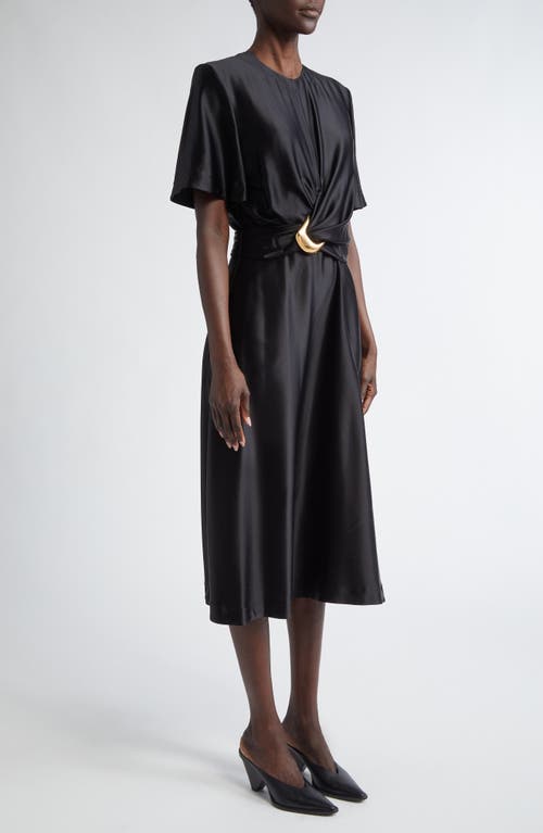 Altuzarra Honey Belted Silk Maxi Dress In 000001 Black
