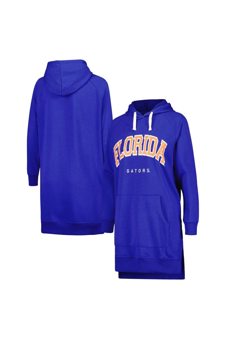 Women's Gameday Couture Royal Florida Gators Take a Knee Raglan Hooded Sweatshirt Dress, Main, color, Royal
