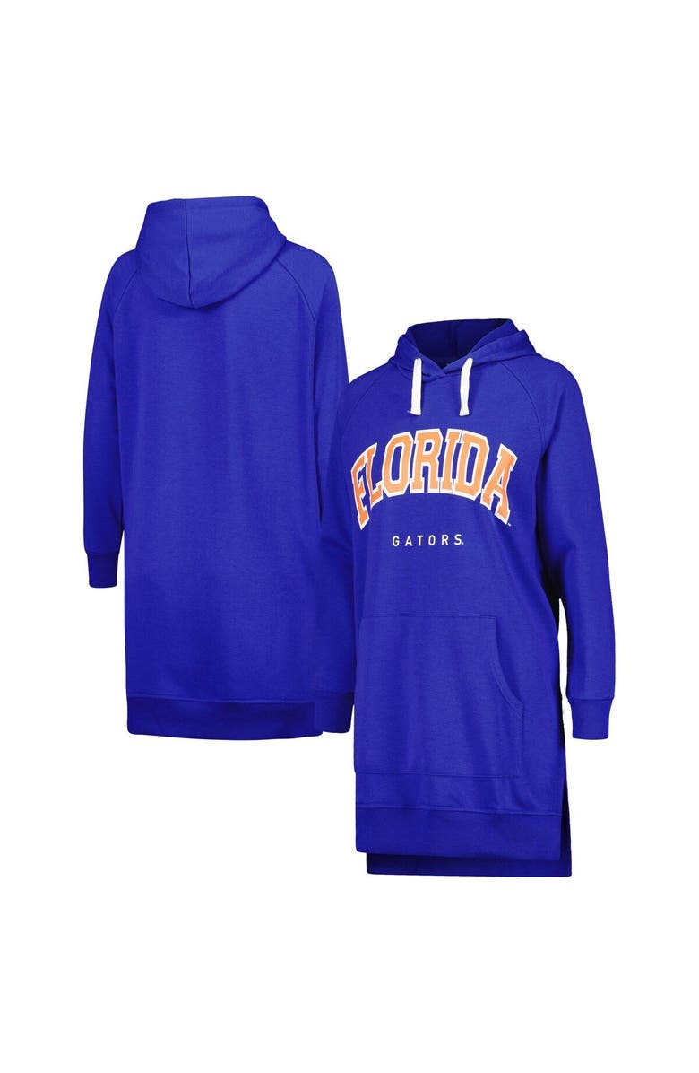 GAMEDAY COUTURE Women's Gameday Couture Royal Florida Gators Take a Knee Raglan Hooded Sweatshirt Dress, Main, color, Royal