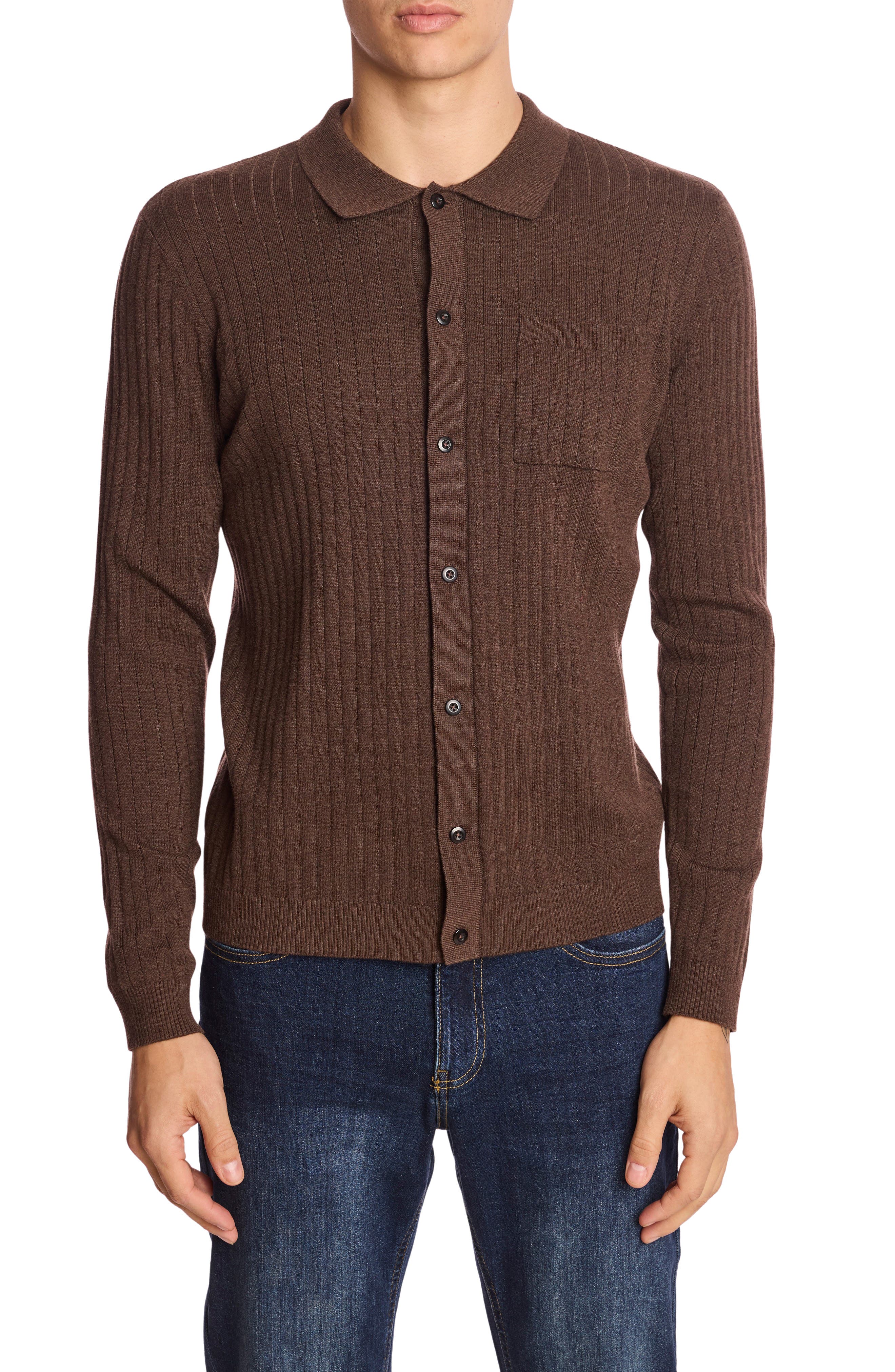 PAISLEY & GRAY Rib Button-Up Polo