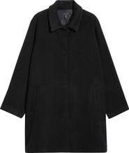 Eileen Fisher Classic Collar Wool Herringbone Coat