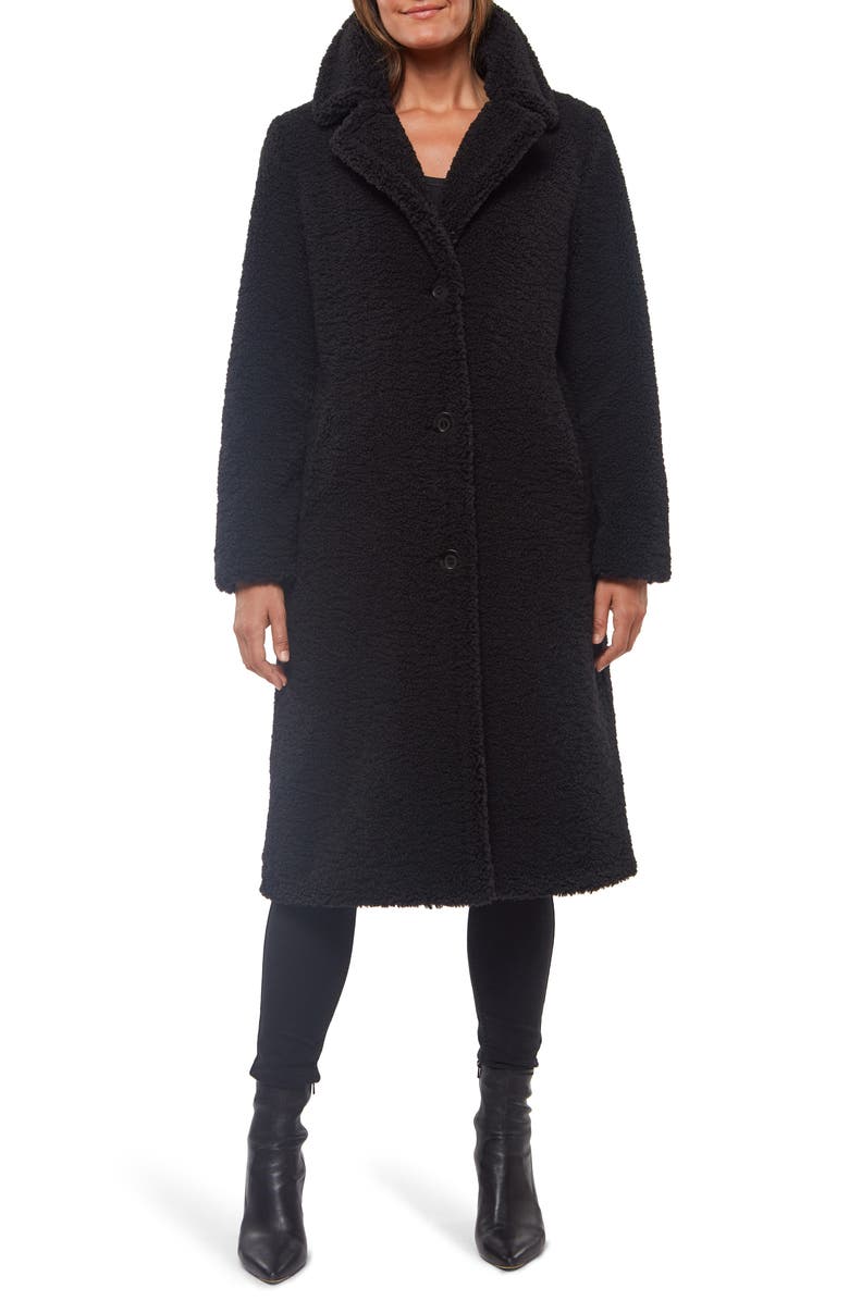 Sanctuary Teddy Bear Faux Shearling Coat, Main, color, 