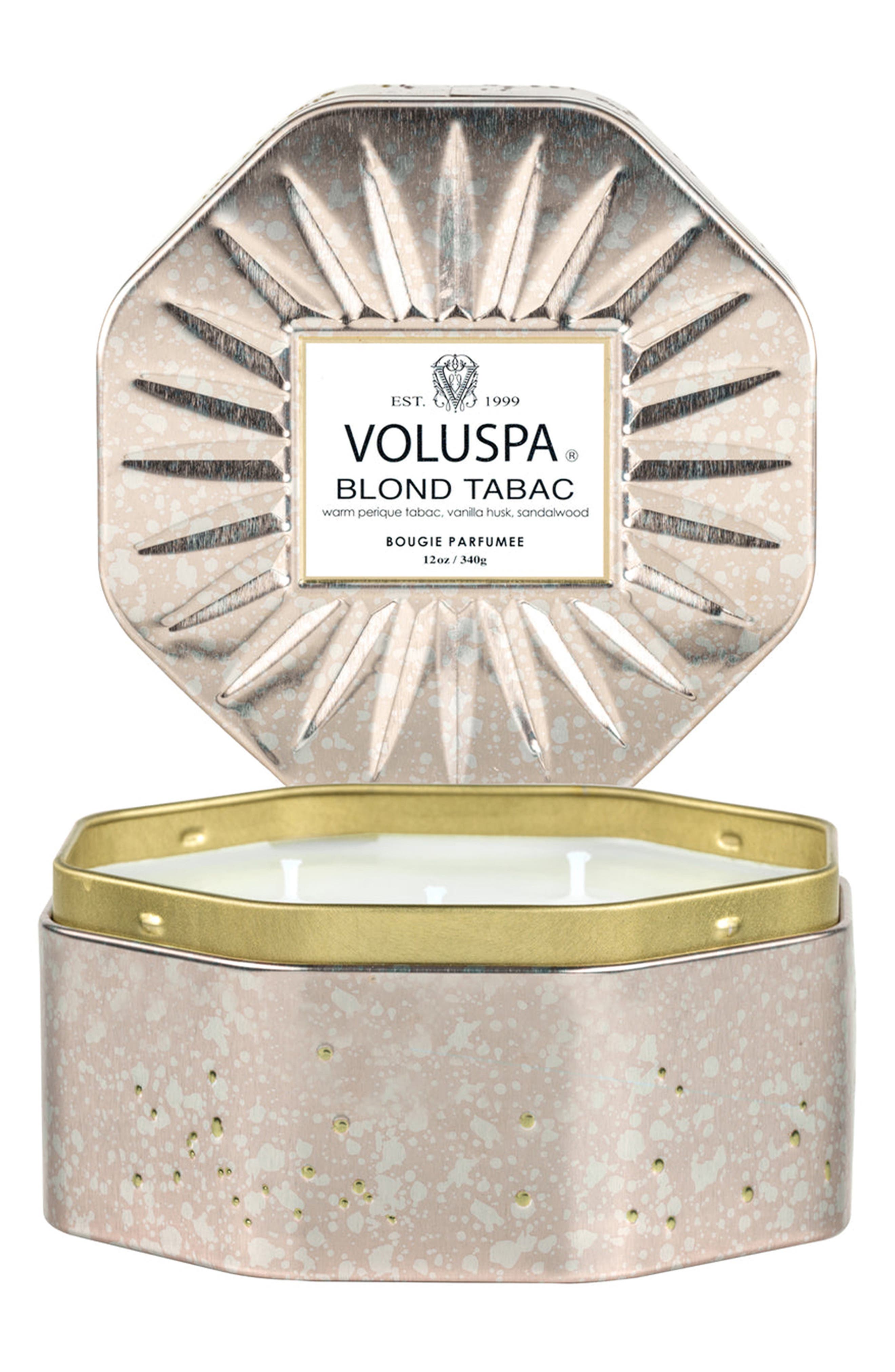 Voluspa Blond Tabac Octagon Tin Candle
