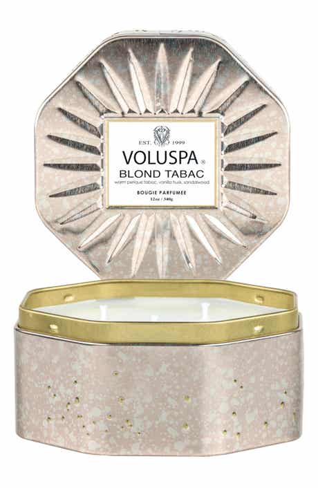 Voluspa Blond Tabac Octagon Tin Candle