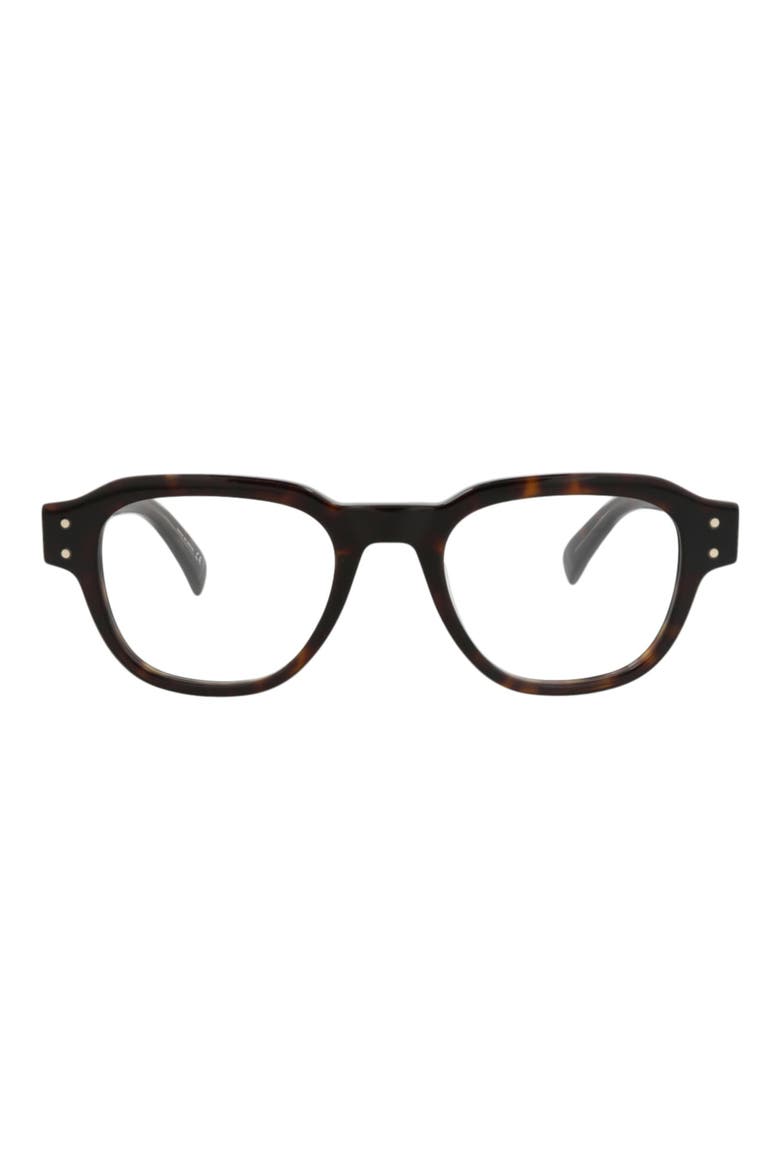 49mm Oval Optical Glasses, Main, color, HAVANA HAVANA TRANSPARENT