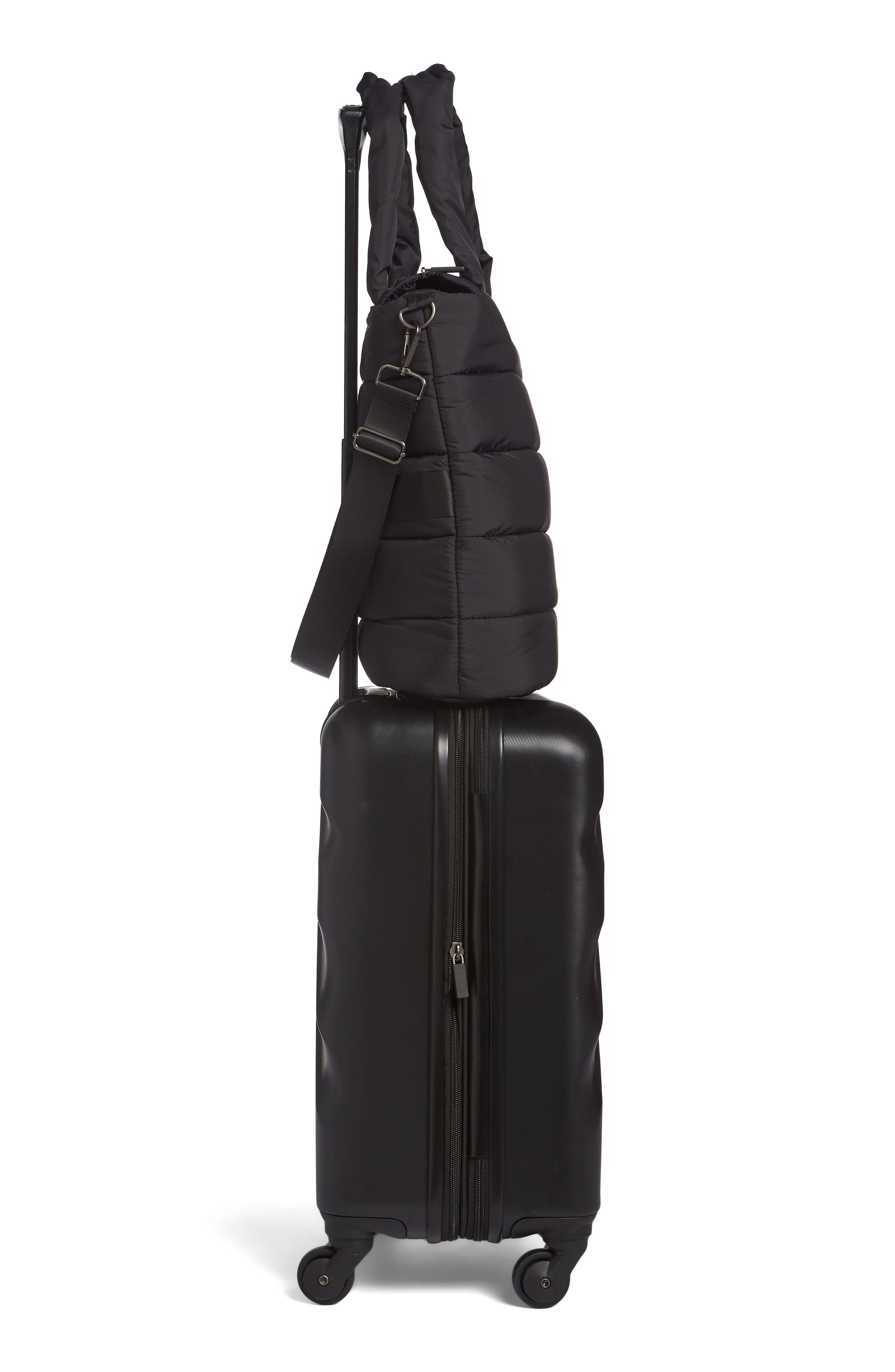 GEOFFREY BEENE Puffer 20-Inch Hardside Spinner & Carryall Set, Alternate, color, Black