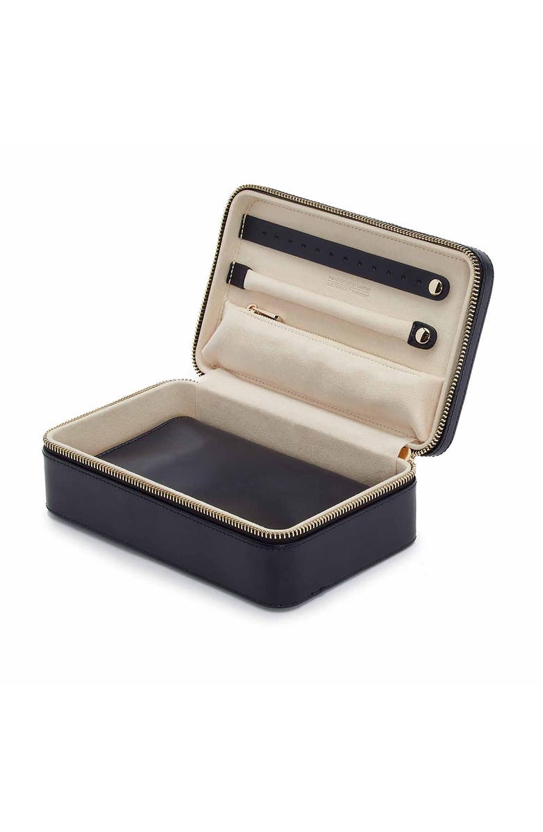 WOLF Maria Medium Zip Jewelry Case, Alternate, color, Navy