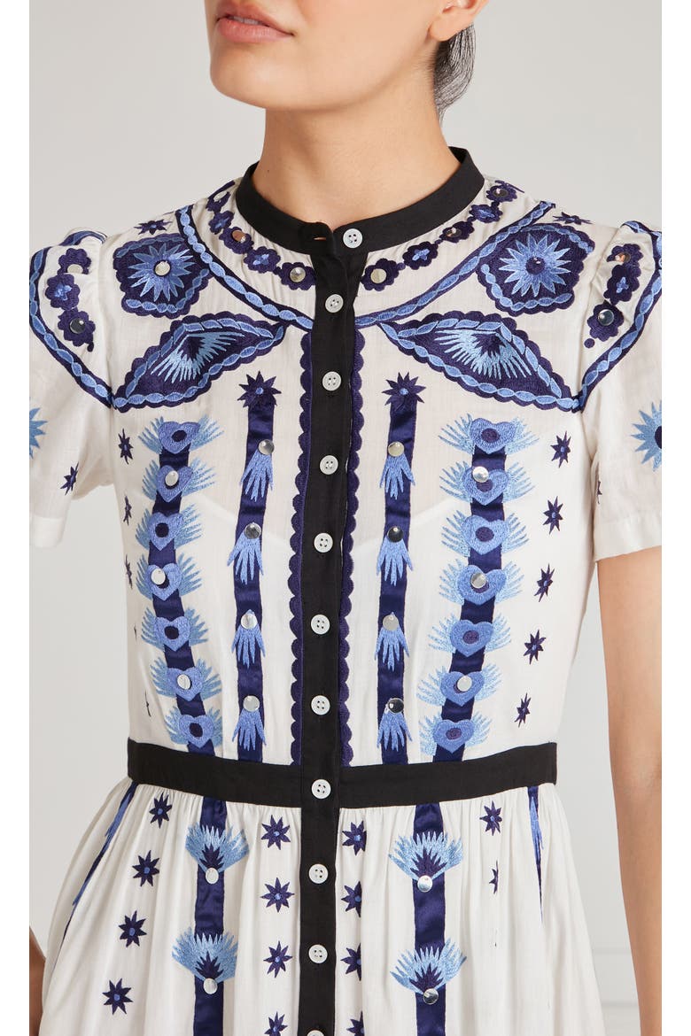 Edith Shirt Dress, Alternate, color, White/Blue