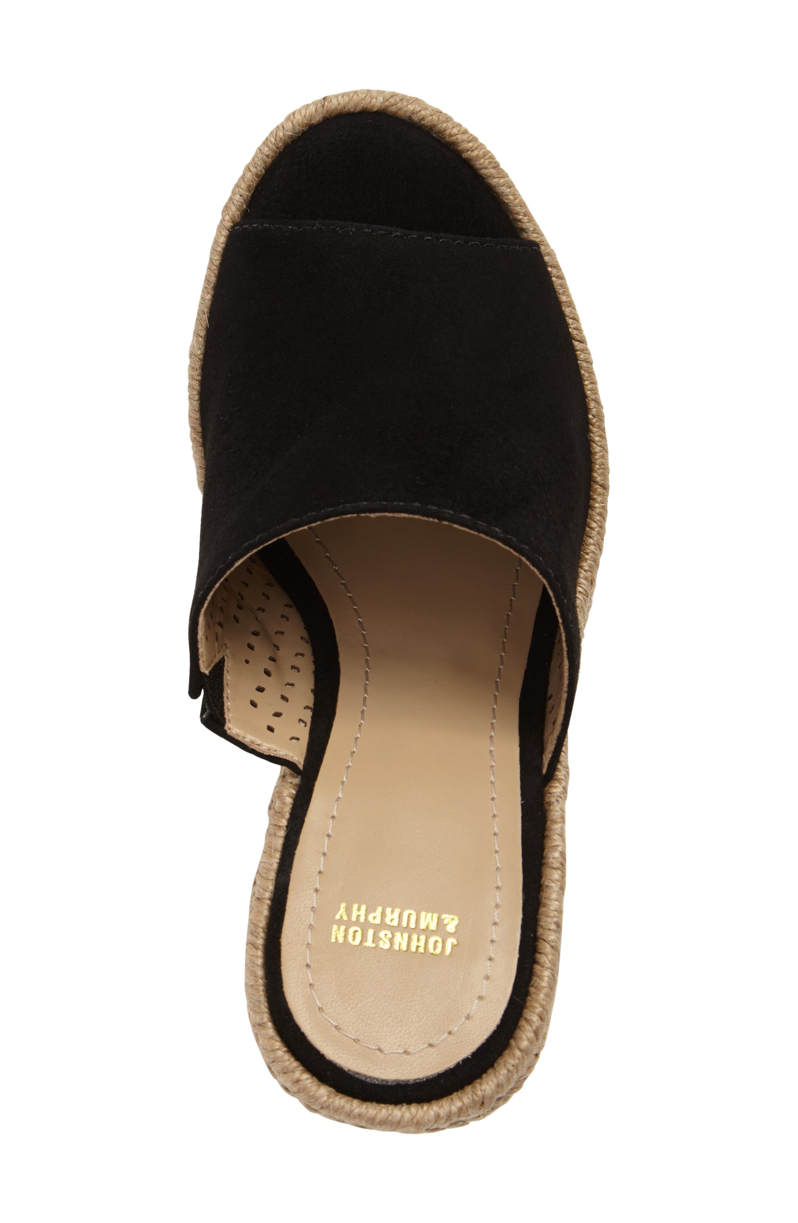 Myrah Wedge Slide Sandal, Alternate, color, BLACK SUEDE