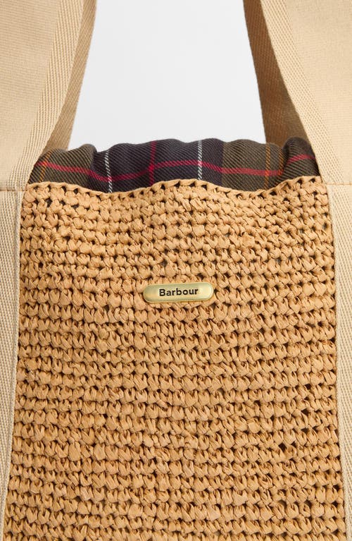 Barbour Lily Beach Raffia Tote In Natural
