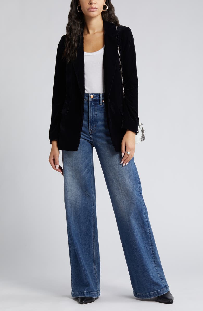 Open Edit Relaxed Velvet Blazer, Alternate, color,