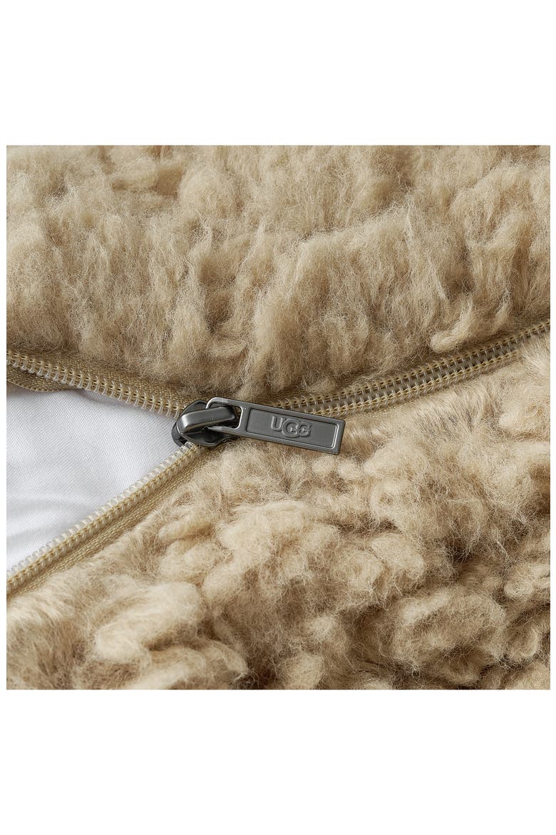 Shira Fleece Accent Pillow, Alternate, color, MUSTARD SEED