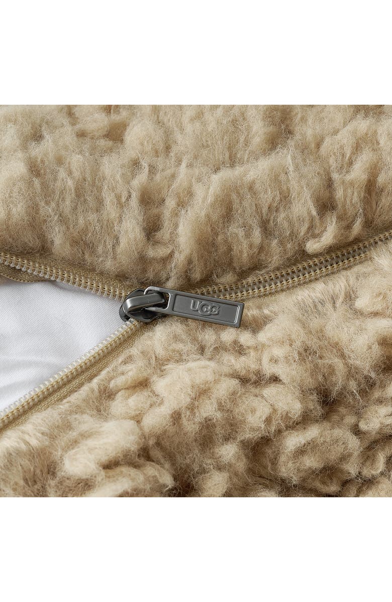 UGG<sup>®</sup> Shira Fleece Accent Pillow, Alternate, color, Mustard Seed