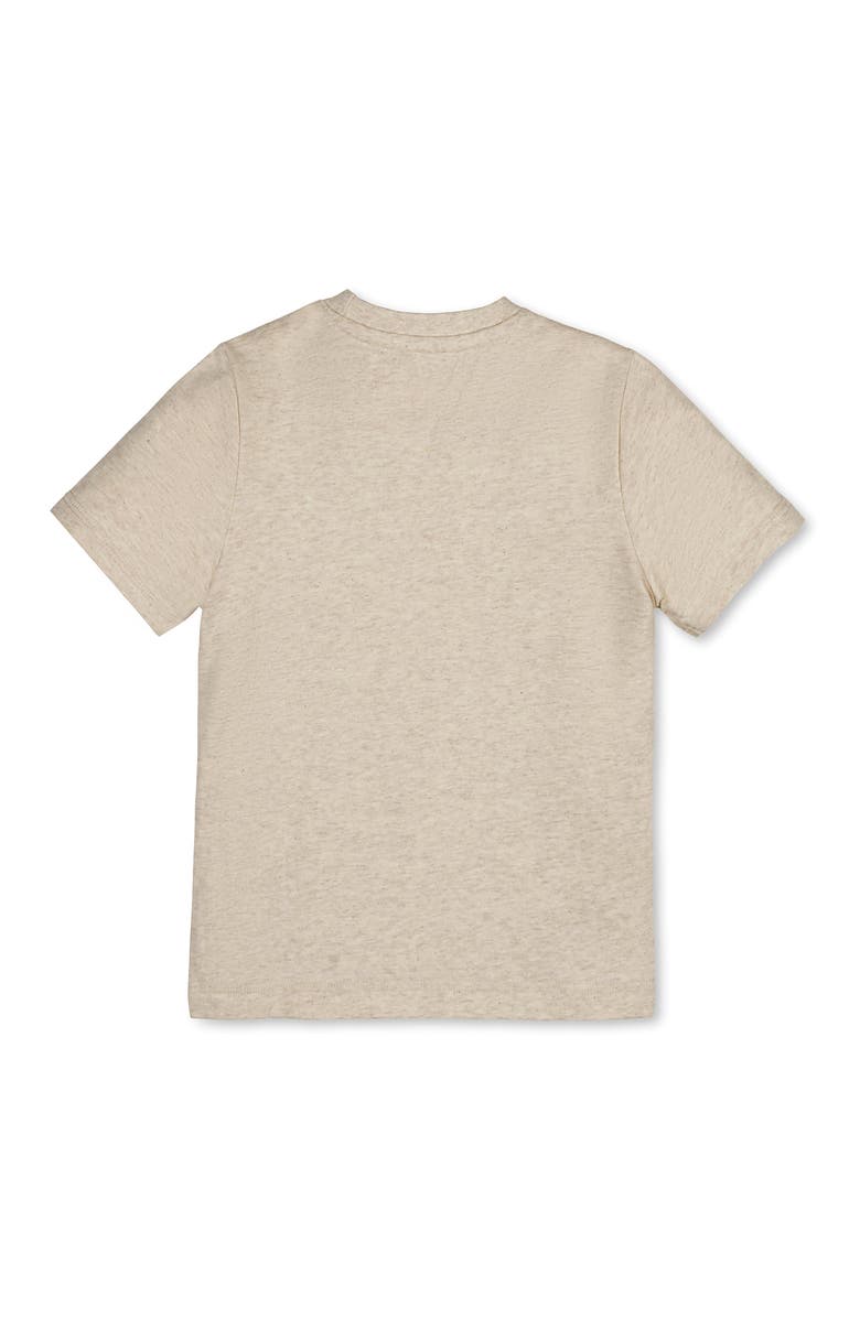 Hope & Henry Kids' Organic Short Sleeve Henley Tee, Alternate, color, Oatmeal Heather