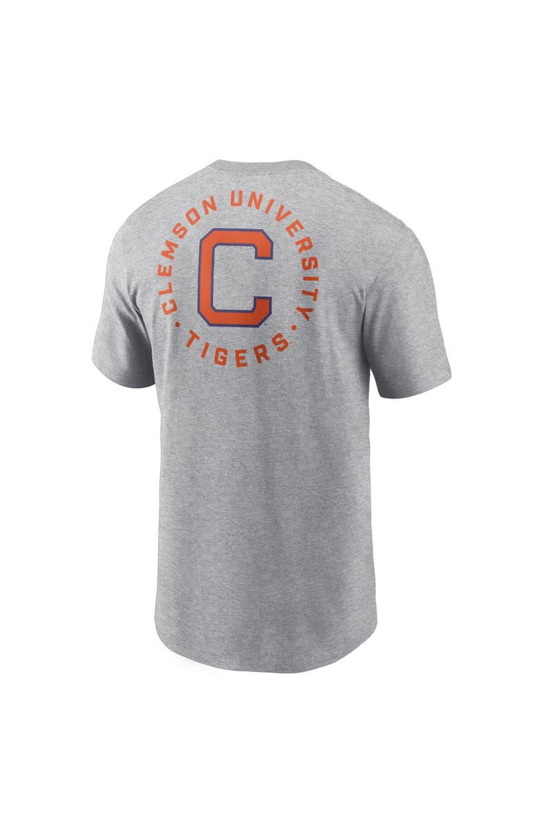 Nike Men's Nike Heather Gray Clemson Tigers Campus 2-Hit T-Shirt, Alternate, color, Heather Gray