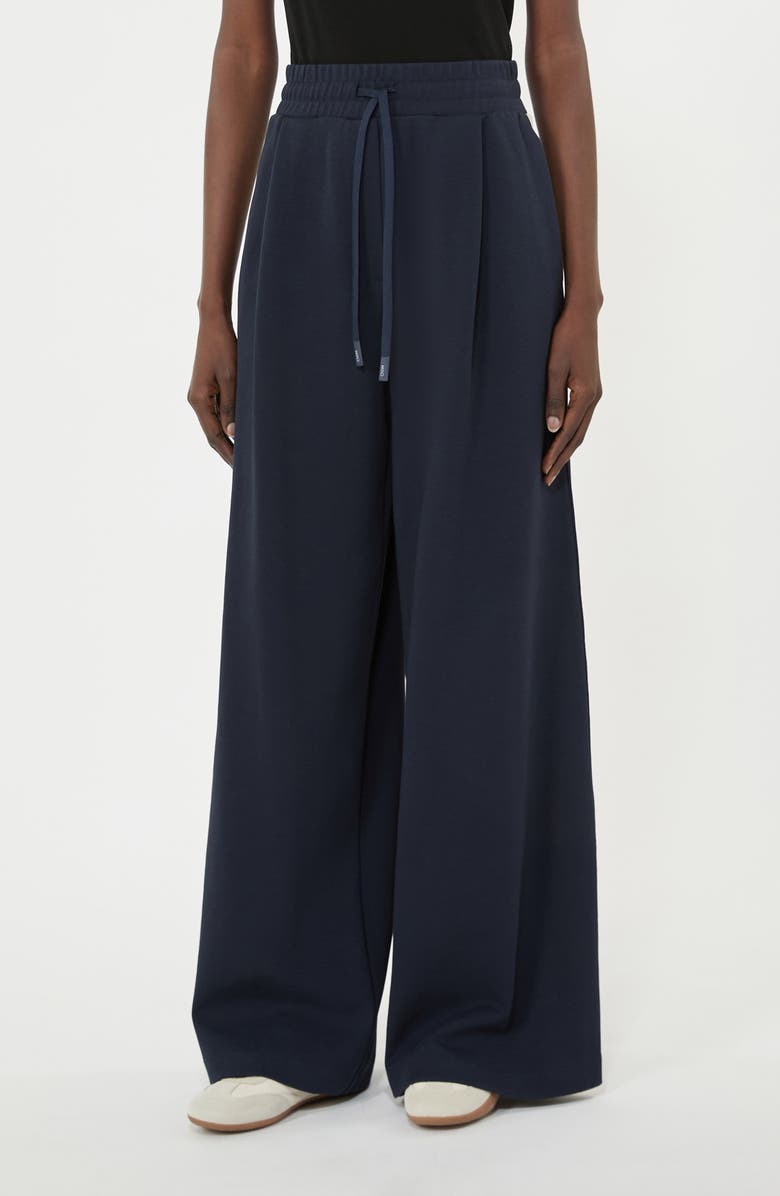 Weekend Max Mara Perdoni Side Stripe Cotton Blend Drawstring Pants, Main, color, Navy