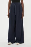 Weekend Max Mara Perdoni Side Stripe Cotton Blend Drawstring Pants