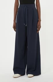 Weekend Max Mara Perdoni Side Stripe Cotton Blend Drawstring Pants