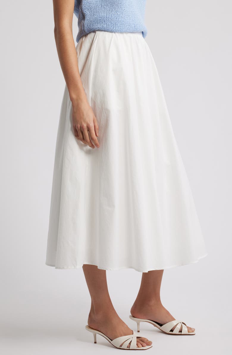 Petal & Pup Oakley Pleated Midi Skirt, Alternate, color, White