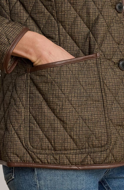 Ralph Lauren Lauren  Quilted Jacket In Brown