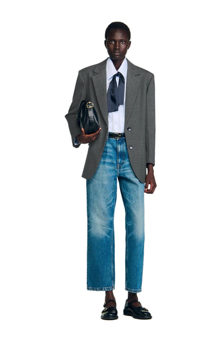 SANDRO Suit jacket, Alternate, color, Light Grey