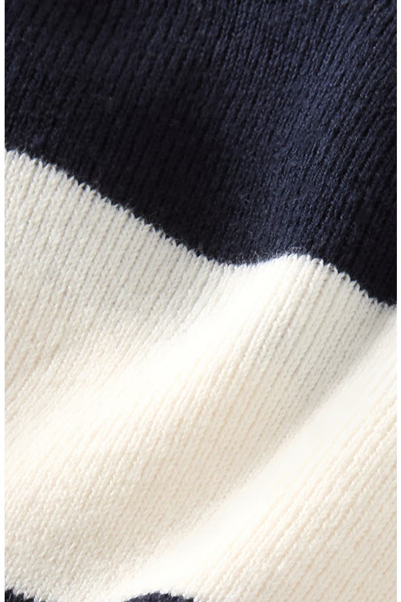Kids' Crewneck Sweater, Alternate, color, NAVY -IVORY RUGBY STRIPE