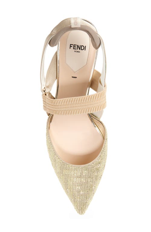 FENDI FENDI COLIBRI CRYSTAL EMBELLISHED POINTED TOE PUMP