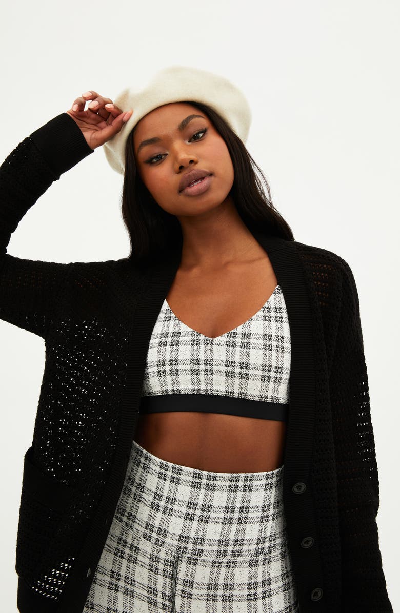 Beach Riot Gene Open Stitch Cotton Cardigan, Alternate, color, 