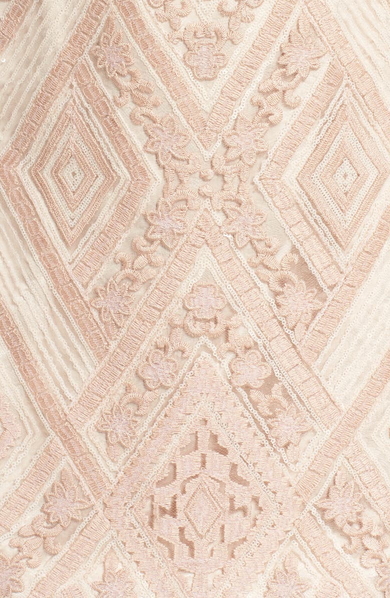 Vince Camuto Sequin Embroidered Sheath Dress, Alternate, color,