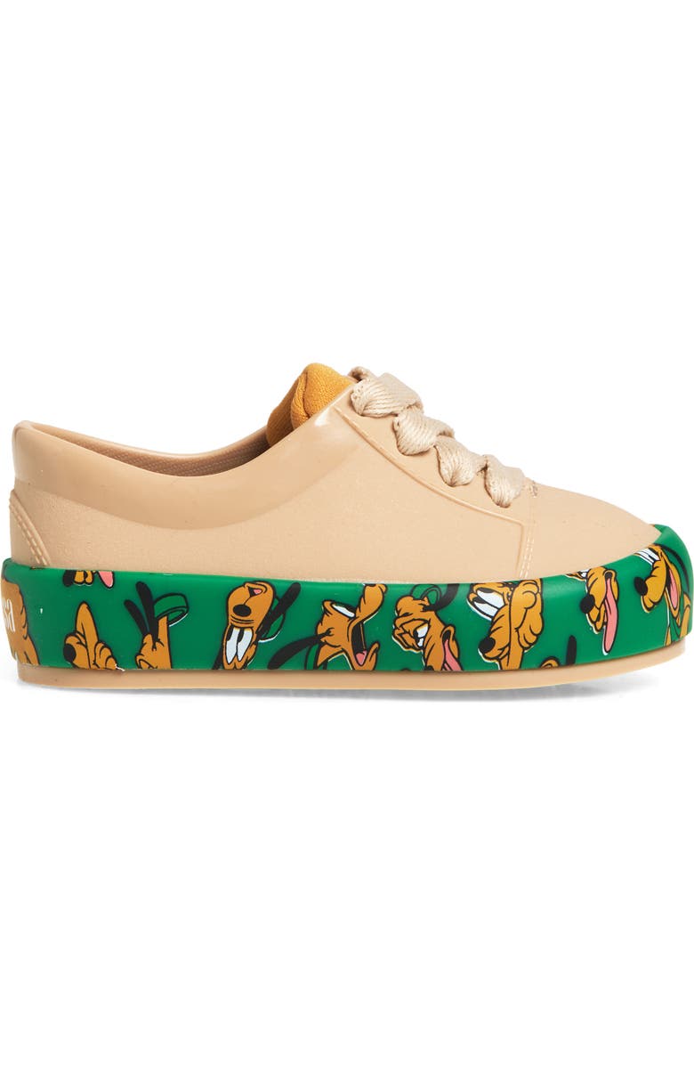 Mini Melissa Kids' The Street Mickey & Friends Sneakers, Alternate, color, Beige/ Green