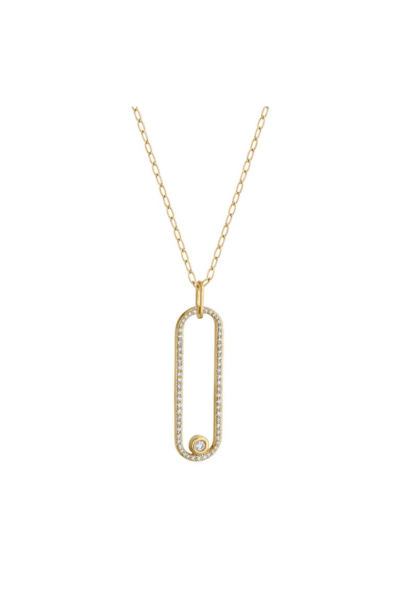 Michael M Link Longline Pendant Necklace, Main, color, Yellow Gold