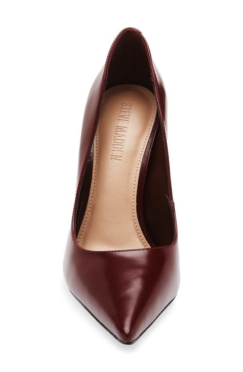 Steve Madden Noir Pointed Toe Pump In Burgundy