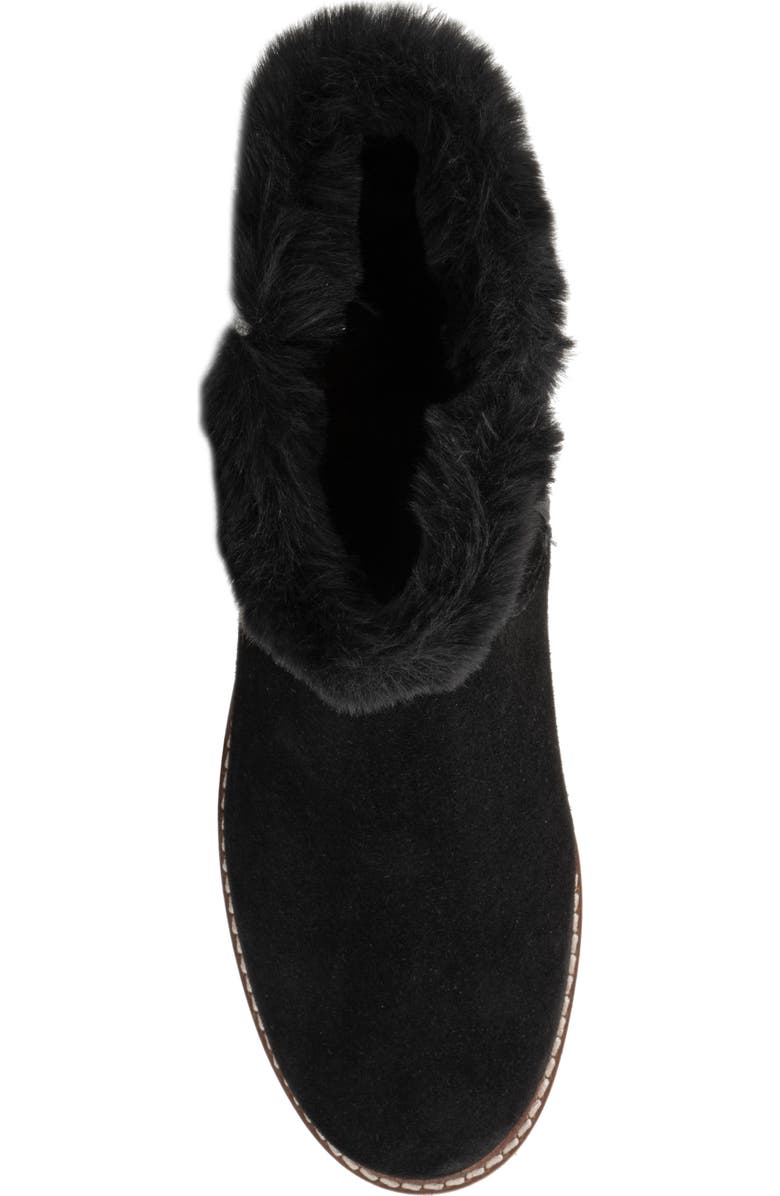Trotters Forever Faux Shearling Trim Boot, Alternate, color, Black Suede