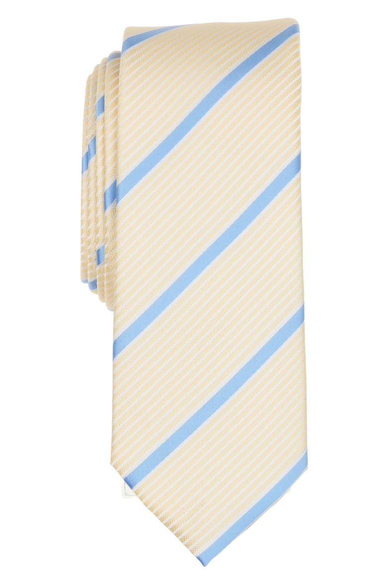 Howell Stripe Tie, Main, color, YELLOW