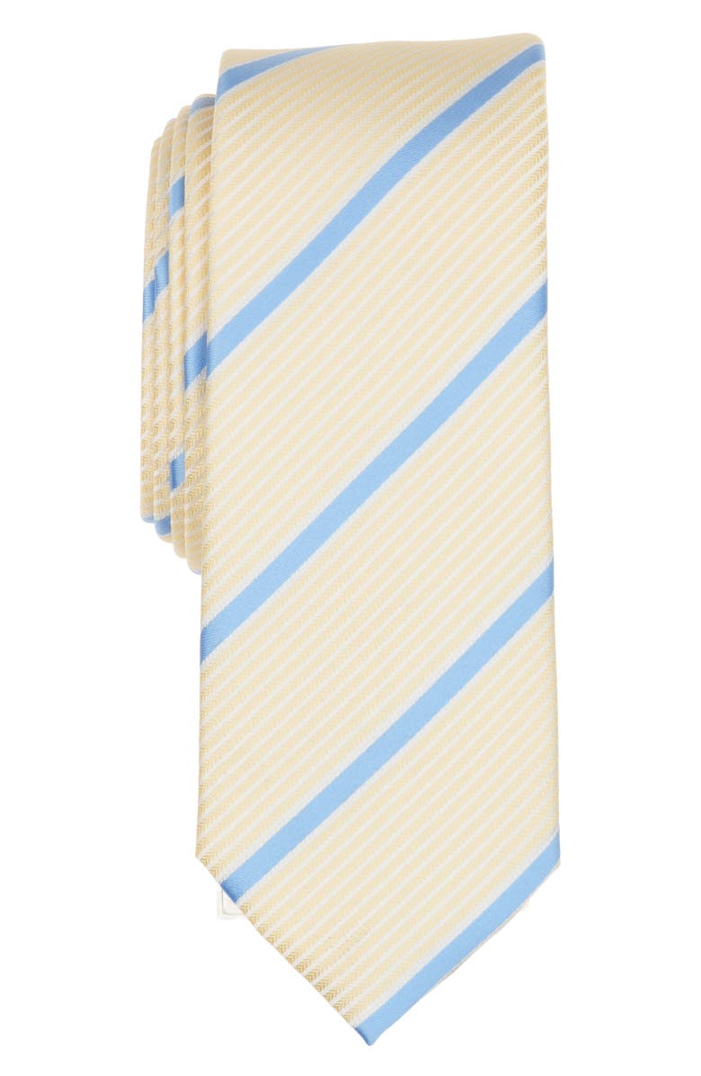 Original Penguin Howell Stripe Tie, Main, color, Yellow