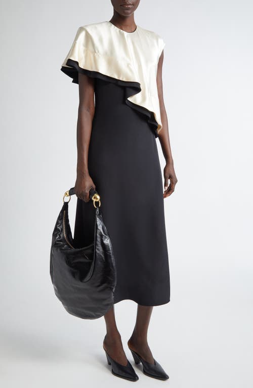 Altuzarra Topolino Asymmetric Silk Maxi Dress In Black
