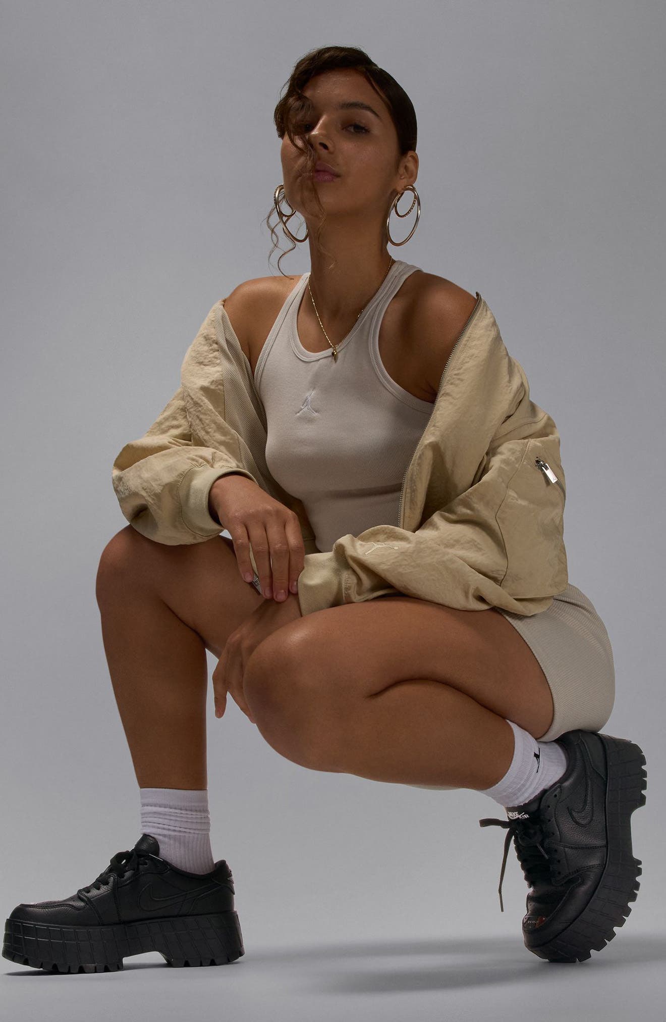 Jordan Air Jordan 1 Brooklyn Platform Sneaker, Alternate, color, 001 Black/Mtlblk