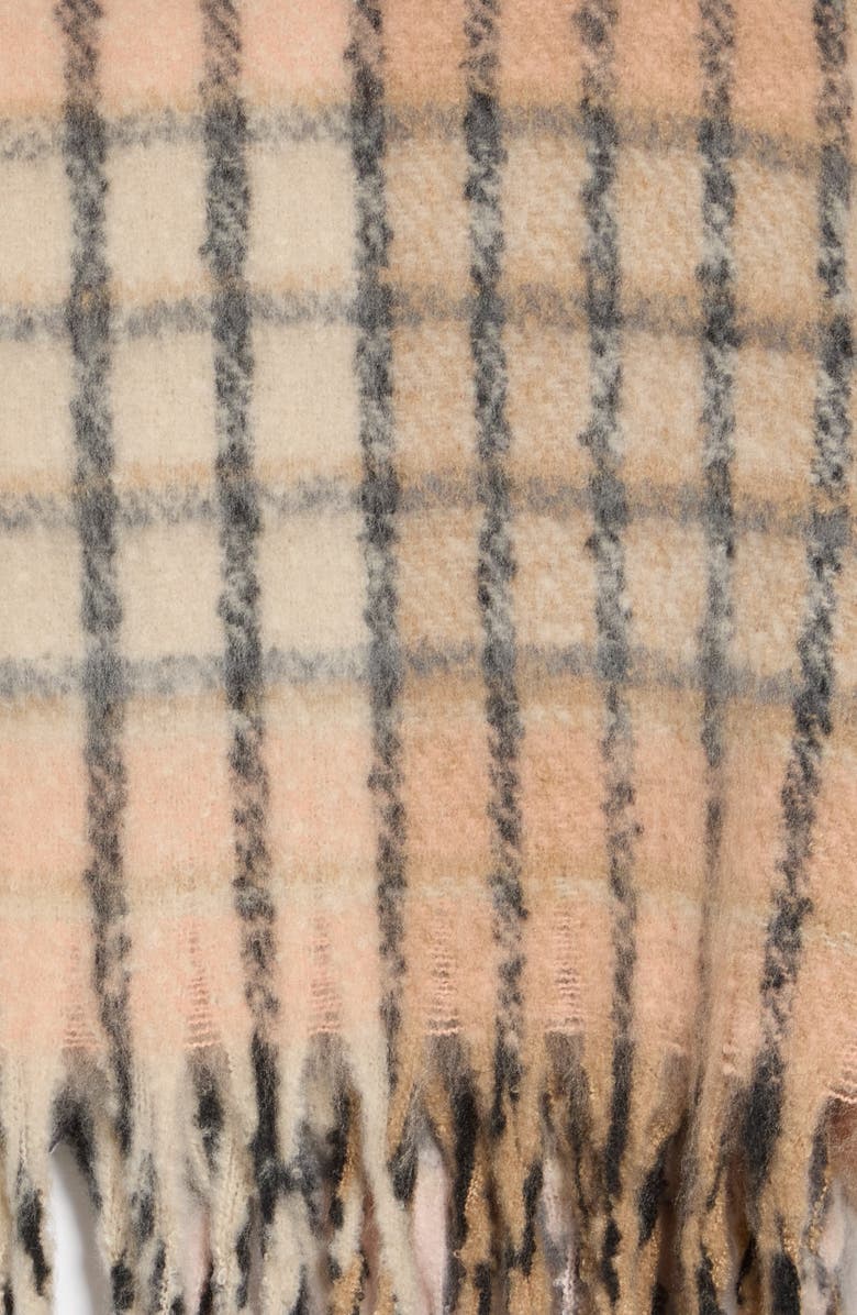Vince Camuto Plaid Bouclé Blanket Scarf, Alternate, color,