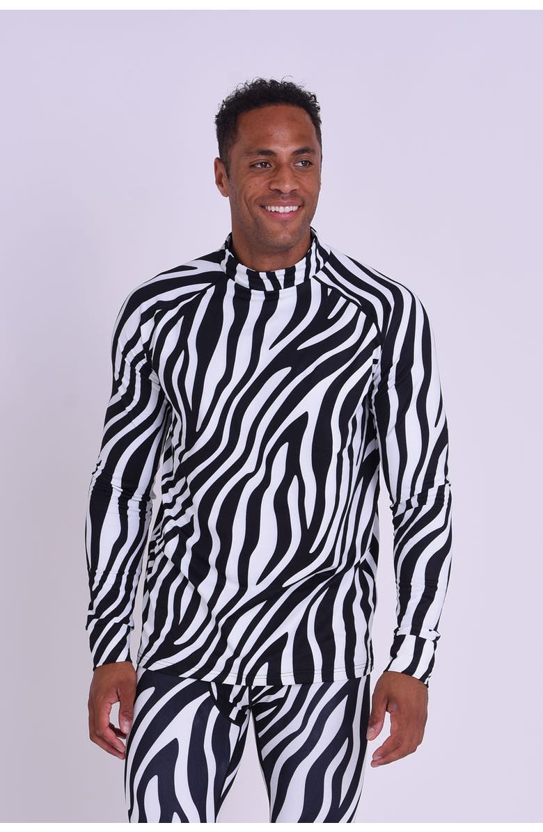 OOSC Baselayer Top - Hotel California Zebra Print Men's, Main, color, Multi-Colour
