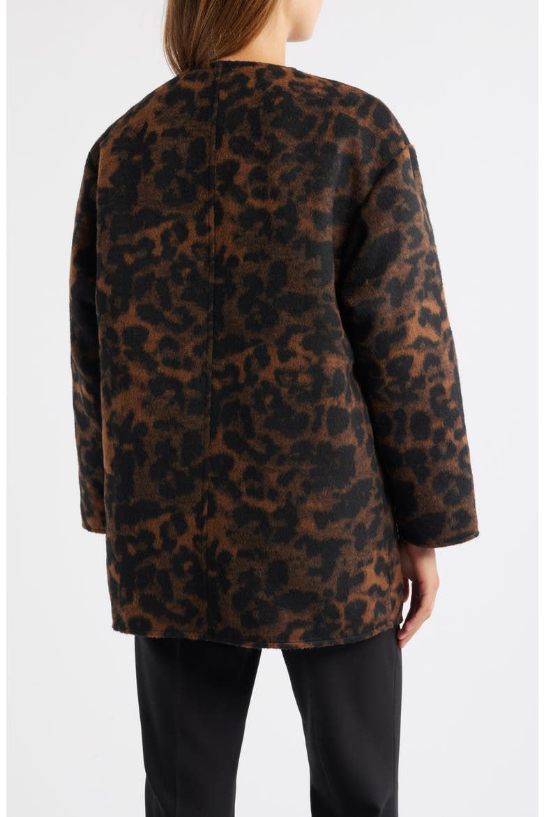 Leopard Print Topper Coat, Alternate, color, ANNE BLACK/ BROWN MULTI