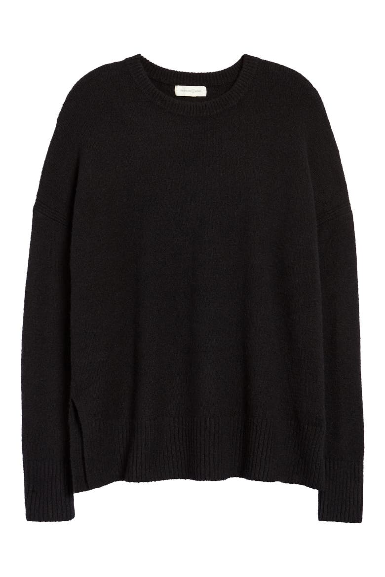 Crewneck Pullover, Alternate, color, BLACK