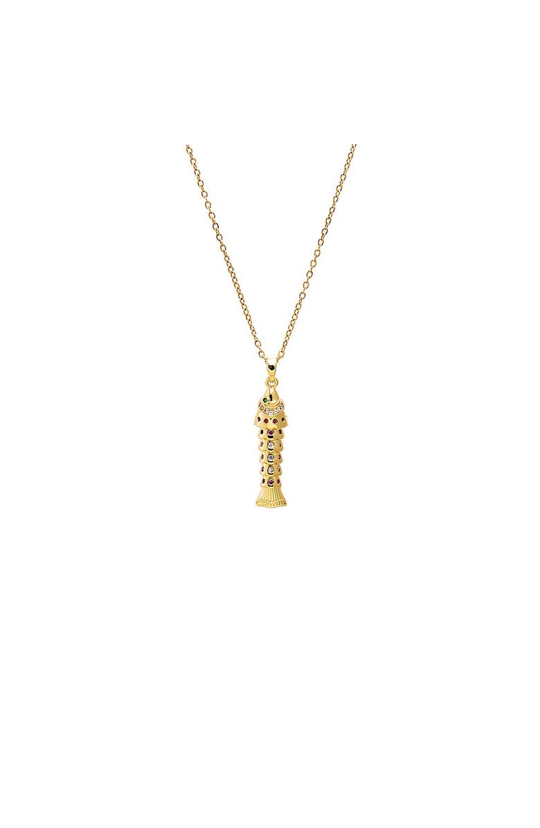 BY ADINA EDEN Fish Bone Pendant Necklace, Main, color, Gold