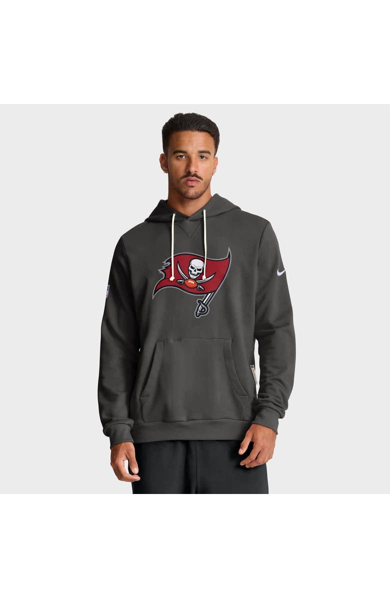 Nike Men's Nike Pewter Tampa Bay Buccaneers Sideline Standard Issue Initial Home Dri-FIT Hoodie, Alternate, color, Pewter