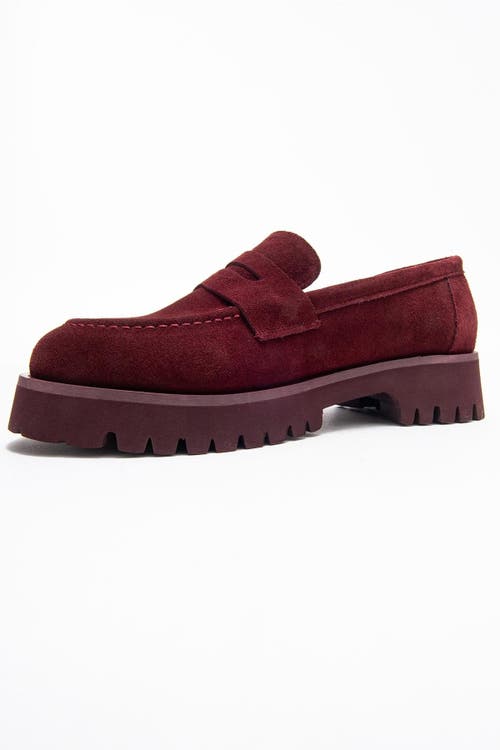 Forever & Always Shoes Vionel Leather Loafer In Red